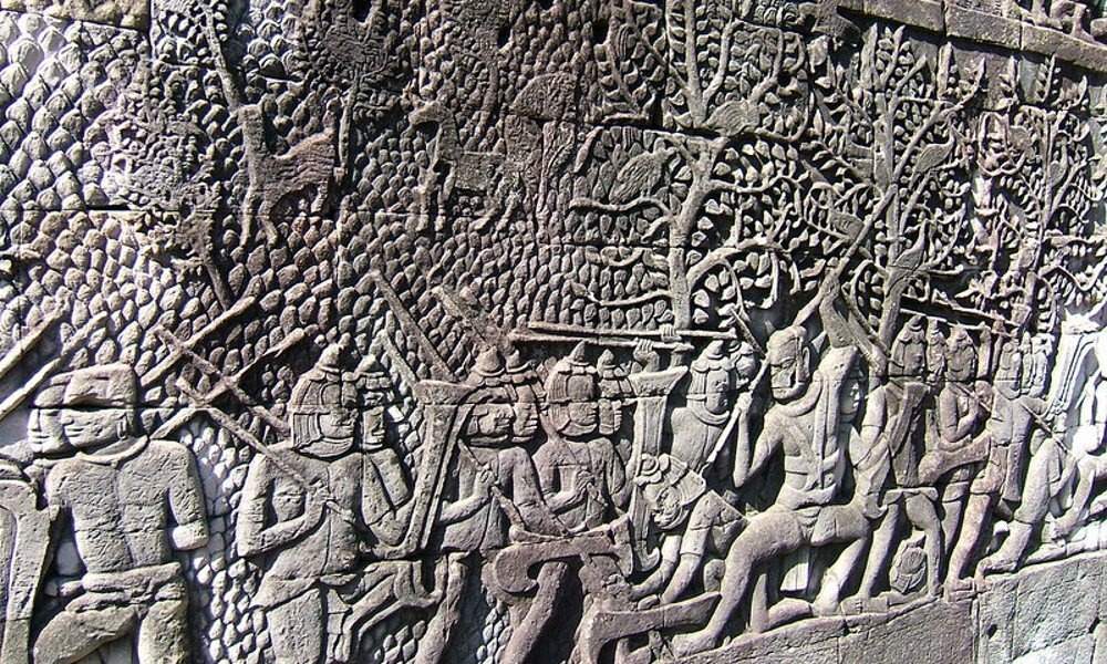 Tallados originales del templo de Bayon