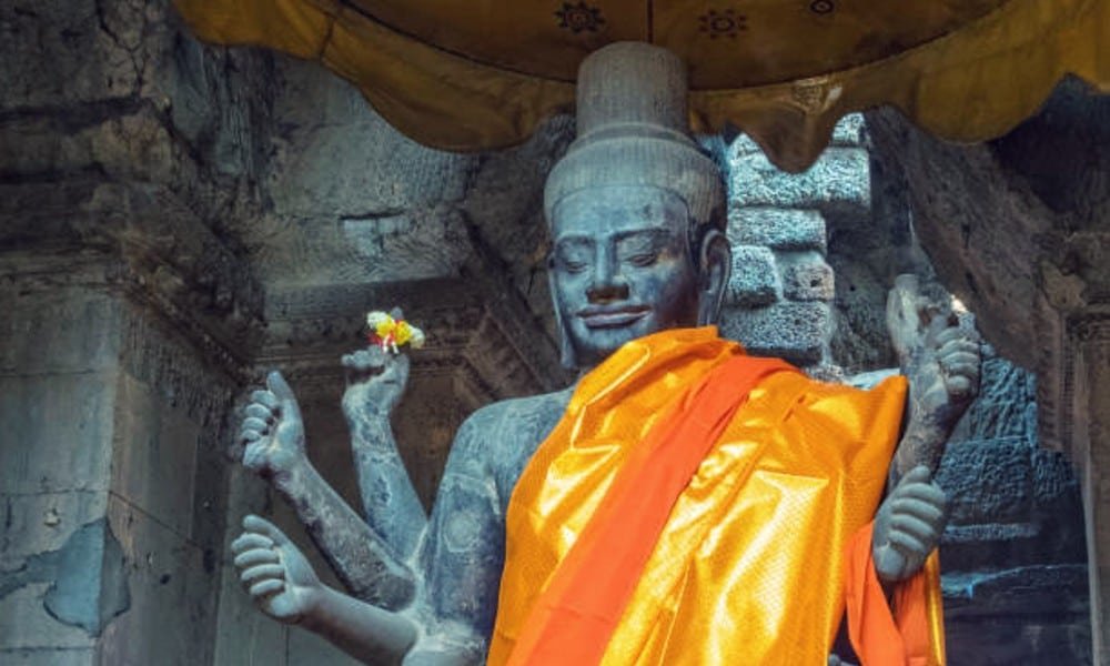 templo de Angkor Wat dedicado al dios Vishnu